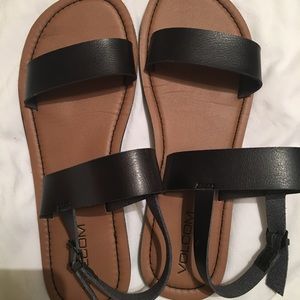 Volcom black sandals